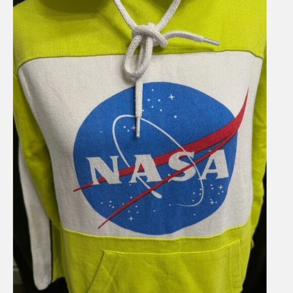 NASA Color Block Hoodie – Unisex Pullover Sweatshirt Size: XS - Picture 4 of 6